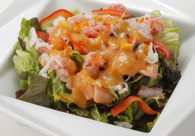 今だけ10 Off 板前 海の幸サラダ 特製すりおろし野菜ドレッシング 板前寿司 愛宕店 Itamae Sushi Atago テイクアウト デリバリーの注文 Deli Holic