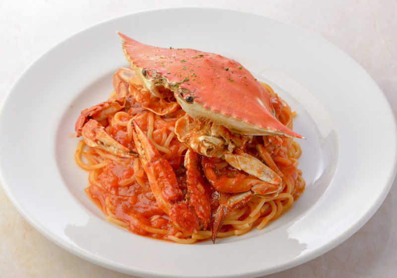 渡り蟹のトマトソース ディヴェルデエスパル店 仙台おもてなしデリバリー Carina Go カリーナゴー