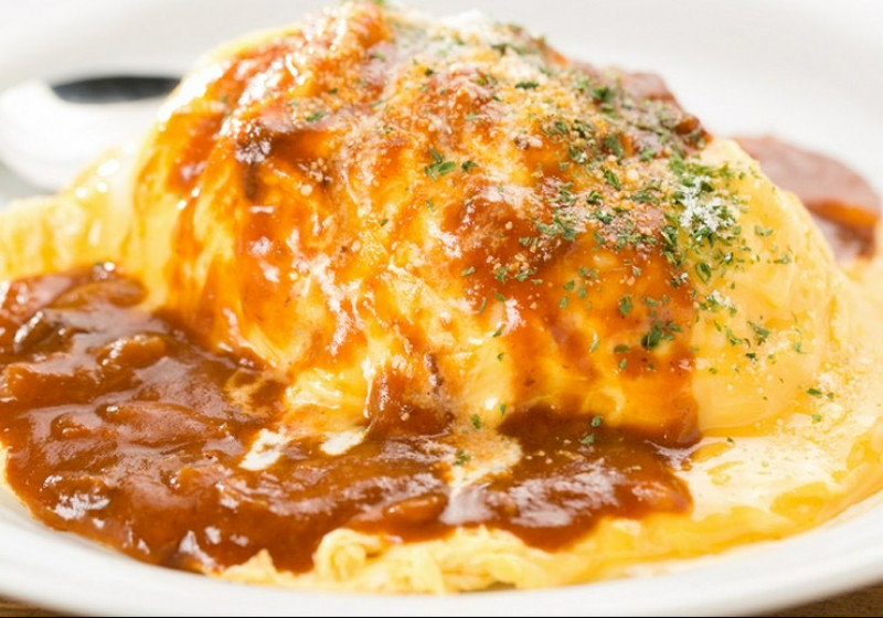 オムライスカレー / Omelette Rice Curry | Kitchen & BAR -SARU883